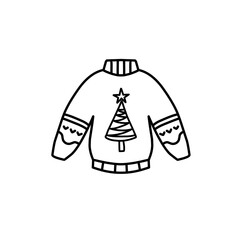 Christmas sweater outline