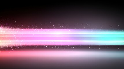 Obraz premium Colorful light streaks with sparkling effects on a dark background create a dynamic and vibrant visual experience