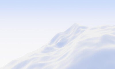 White snow mountain. Snowy terrain