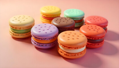 Fototapeta premium colorful macarons arranged