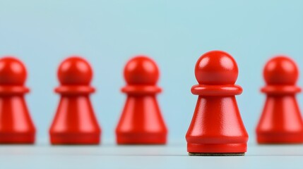 Red Wooden Game Pieces