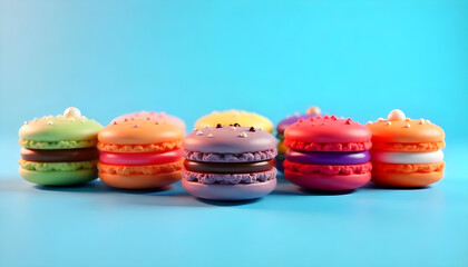 Fototapeta premium colorful macarons arranged