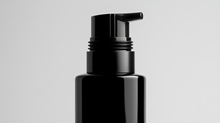 Naklejka premium Sleek Black Pump Bottle for Skincare Products