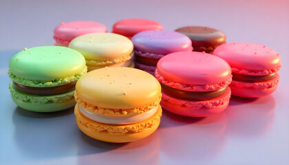 Fototapeta premium colorful macarons arranged