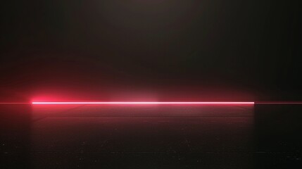 Obraz premium Radiant Red: Abstract Horizontal Gradient Light Effect with Lens Flare on Black Background