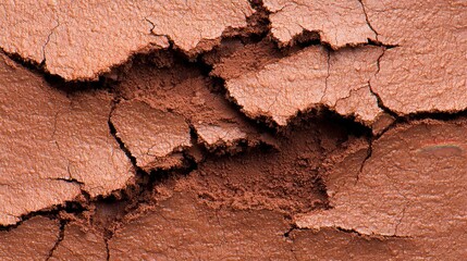 Cracked Earthy Texture   Brown Clay Abstract Background