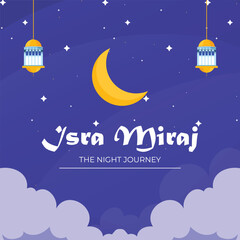 Isra miraj 2025 the night journey greetings card background