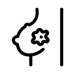 cancer lump icon with line style, perfect for user interface projects