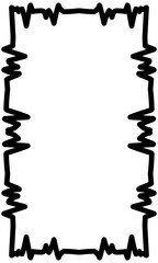 Simple black hand drawing frame