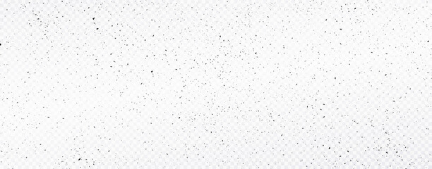 Black micro dust isolated on transparent background. Texture grunge background with tiny black dust. Background with little noisy black particles