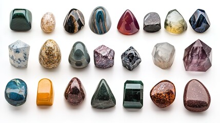 Colorful Collection of Natural Crystals and Stones