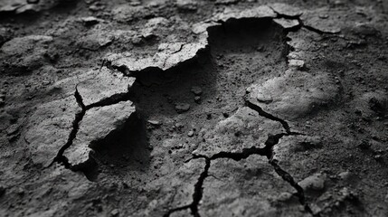 Fototapeta premium Cracked and Weathered Surface of a Gray Rock