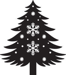 Christmas Tree Icon on White Background - Vector Art.