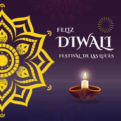 Feliz Diwali Festival de las luces Post