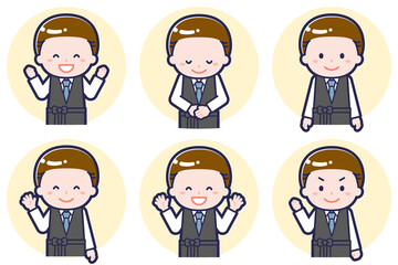 男性バーテンダーのポーズセット_02