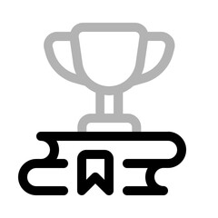 book champion icon with duoline style, perfect for user interface projects