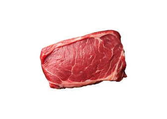 Fresh Raw Beef Steak in Packaging isolated on white background as transparent. PNG. AI GENERATED