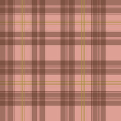 Brown Plaid Seamless Pattern Design Template