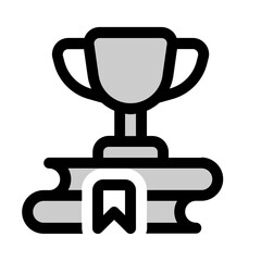 book champion icon with duotone style, perfect for user interface projects