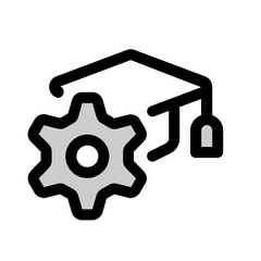 graduation regulations icon with duotone style, perfect for user interface projects