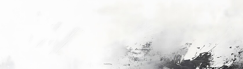 Abstract Black and White Acrylic Painting with Brushstrokes and Texture