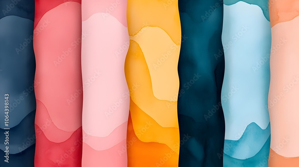 Poster soothing soft pastel watercolor background with gentle color transitions and ethereal atmosphere per
