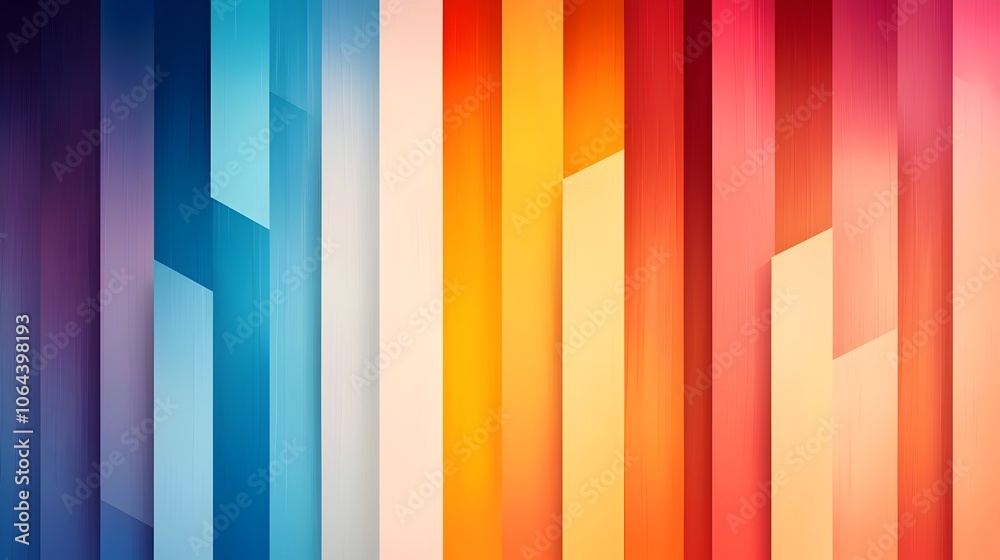 Fototapete Elegant and serene abstract background featuring a smooth gradient transition of sunset colors blending seamlessly from vibrant red to deep violet