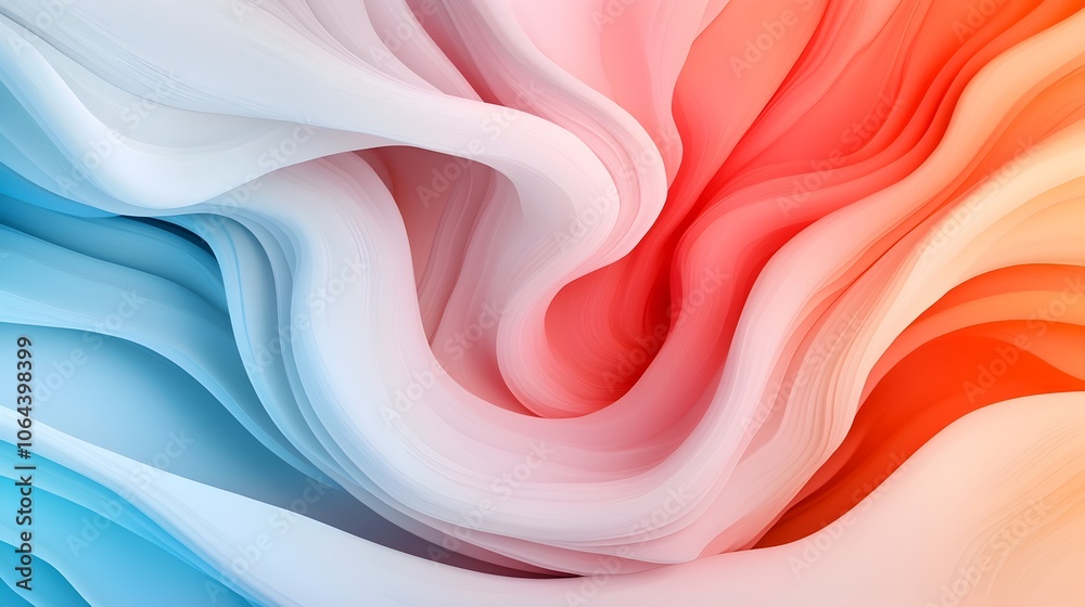 Poster Mesmerizing abstract background featuring a soft spiral of pastel colors creating a hypnotic ethereal and visually captivating visual experience