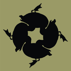 duck patterned ceramic and tile designs with soft colors