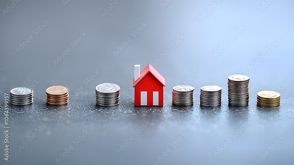Aufkleber conceptual image representing real estate investment strategies financial planning and wealth buildi