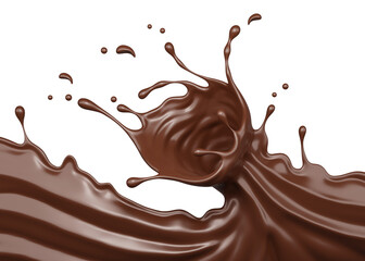 Chocolate Splash 3D Rendering
