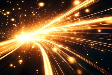 Obraz premium High-Speed Light Rays in Abstract Flow