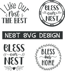 A bird nest icon typically depicts a simple Bless our nest, Bless our home, The miller nest, I like our nest the best, I love bird’s nest soup