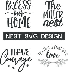 A bird nest icon typically depicts a simple Bless our nest, Bless our home, The miller nest, I like our nest the best, I love bird’s nest soup