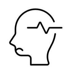 hold back anger icon with thin style, perfect for user interface projects