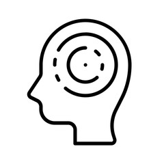 thinking process icon with thin style, perfect for user interface projects