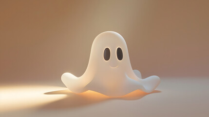 Ghost cute halloween element 3D