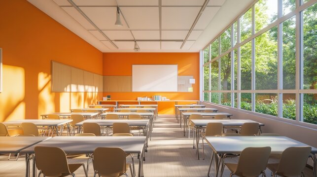 Modern classroom interior