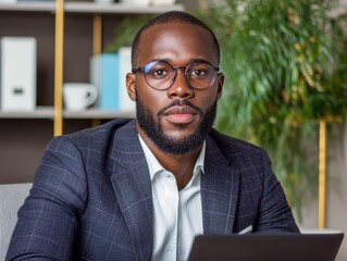 Economist Studying Data in Modern Office with Charts, Notebooks, and Coffee