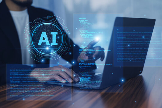 Programmer use AI technology to optimize database management, allowing rapid data processing and storage solutions for scalable and efficient applications.