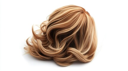 Fototapeta premium Realistic Wavy Hair Bundle for Styling and Photography