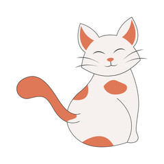 Cute Cartoon Cat Character. Vector Illustration in Cute Expression.