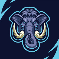 Mammoth logo esport gamer ilustration
