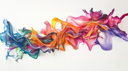 Fototapeta premium Colorful Abstract Wave on White Background