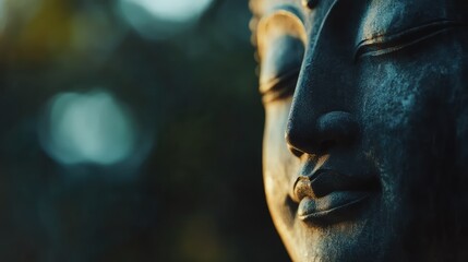 Serene Buddha Sculpture in Soft Natural Light