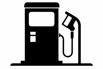 gas pump silhouette vector, Gas pump and electric charge station vector icon