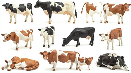 Obraz premium Realistic Farm Animal Figures for Educational Use