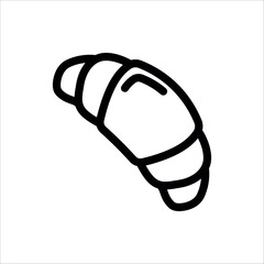 Croissant icon in outline style
