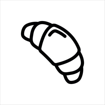 Croissant icon in outline style