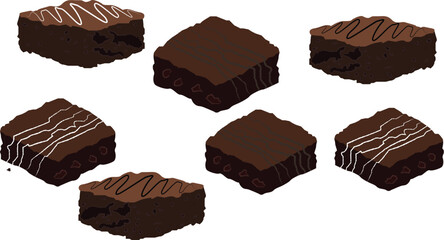 Indonesia Food Ilustration ( Brownies)